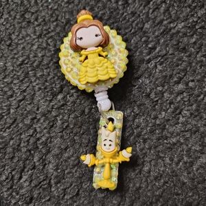 Beauty Beast Retractable Badge Reel ID Holder Cute Nurse Badge Teacher Id